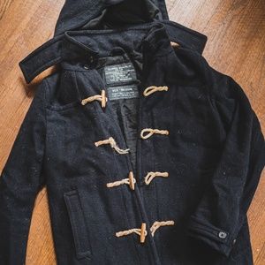 AllSaints Spitalfields Wool Toggle Coat - Men's M